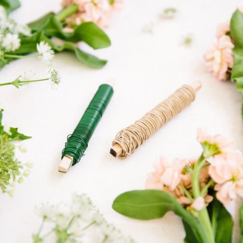Floral wire green natural