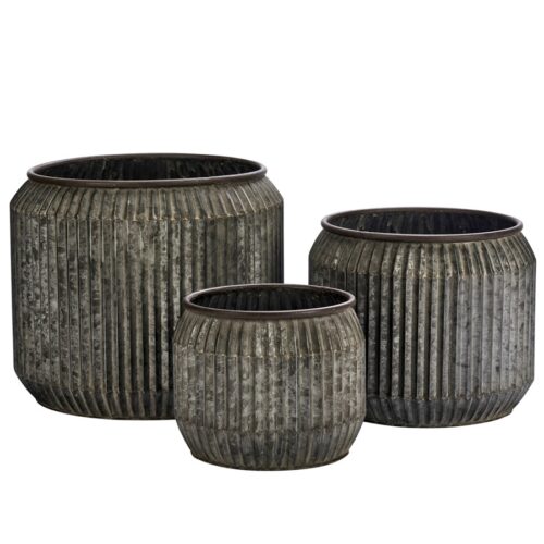 Ribbed Plant Pots Set of 3 by Madam Stoltz